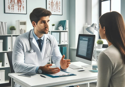 Врач консультирует пациента о лечении